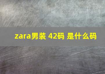 zara男装 42码 是什么码